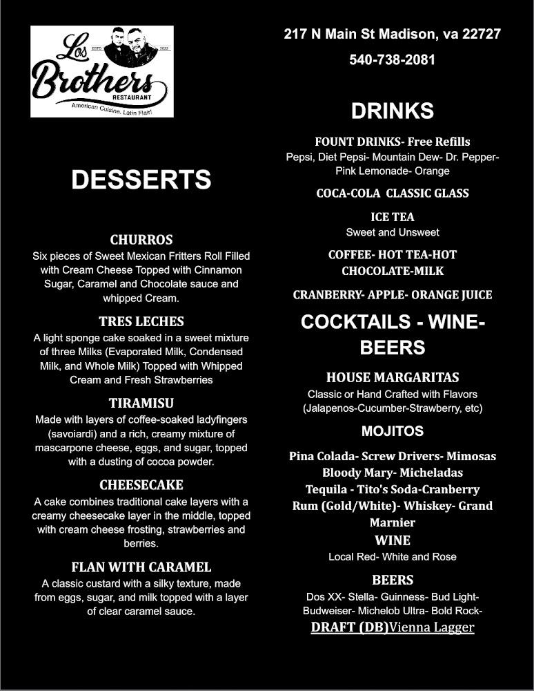 Los Brothers Restaurant Menu image 3